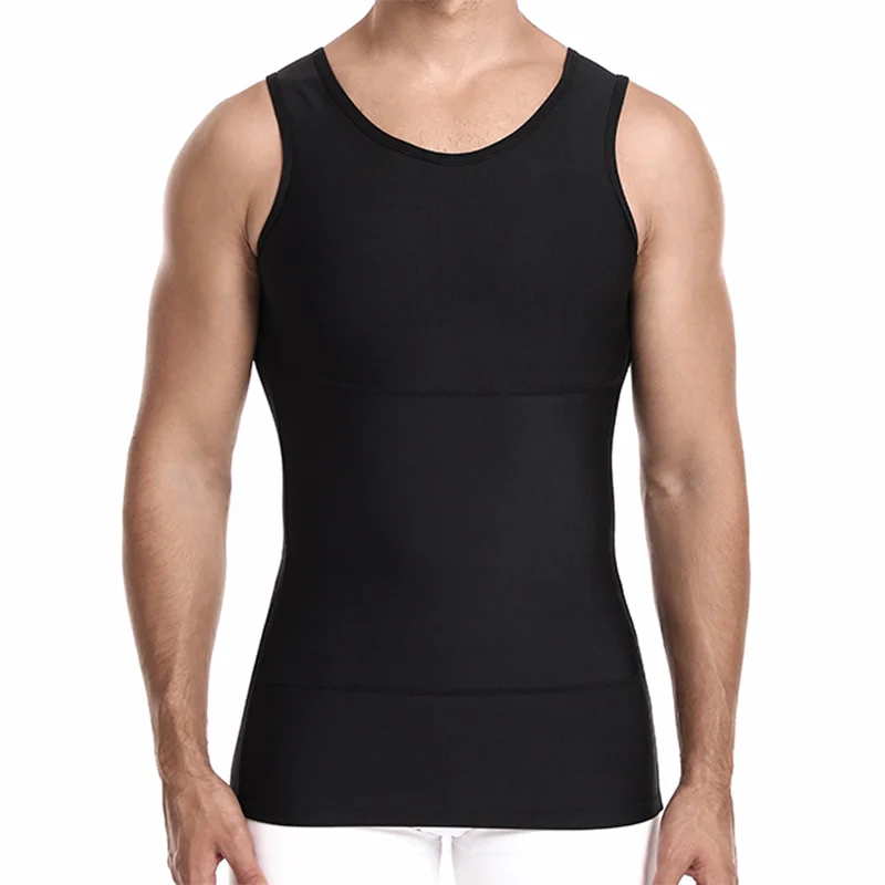 YBFDO Men Body Shaper Slimming Compression Vest Undershirt Seamless Waist Trainer Tank Top Belly Control Weight Loss Shapewear